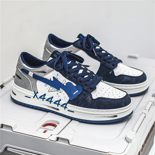 JIlux Comfort 4444X Distressed Graffiti Skateboard Shoes Men's Sneakers