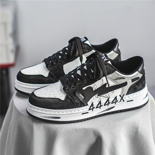 JIlux Comfort 4444X Distressed Graffiti Skateboard Shoes Men's Sneakers